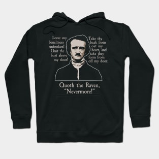 Edgar Allan Poe The Raven Poem for Horror Fans Hoodie